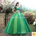 Alibaba Online Cinderella Royal Green Special Occasion Party Gowns Princess Style Real Simple Ball Gown Wedding Dress